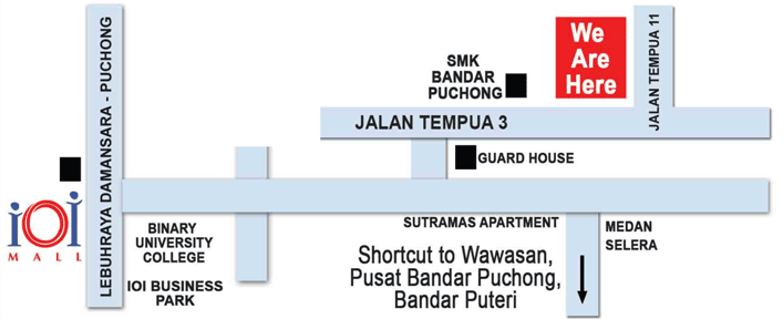 Directions to Tadika Anak Riang, Puchong